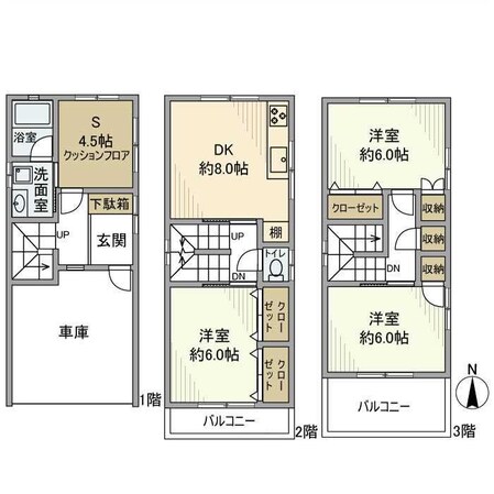 赤大路町戸建の物件間取画像